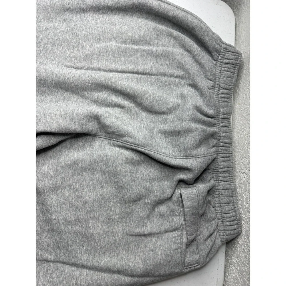 Nike Mens Fleece Sweatpants Heather Gray Embroidered Swoosh Joggers Large